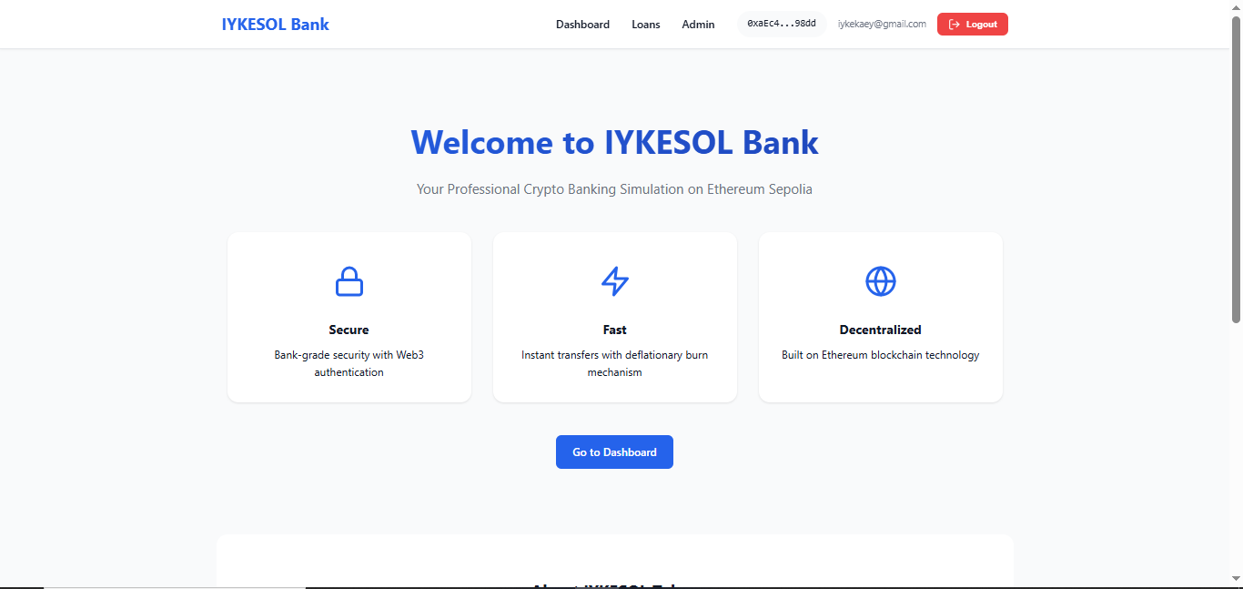 IYKESOL Crypto Bank